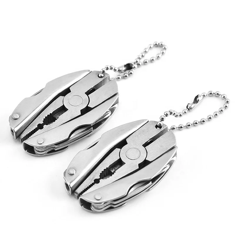 Multi Function Folding Pocket Tool Plier Knife Keychain Screwdriver Promotional Gifts Key Rings