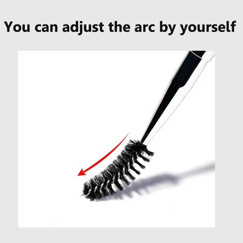 1PC Reusable Rhinestone Spiral Eyebrow Eyelash Spoolie Brush Comb Crystal Logo Custom Mascara Applicator Brushes