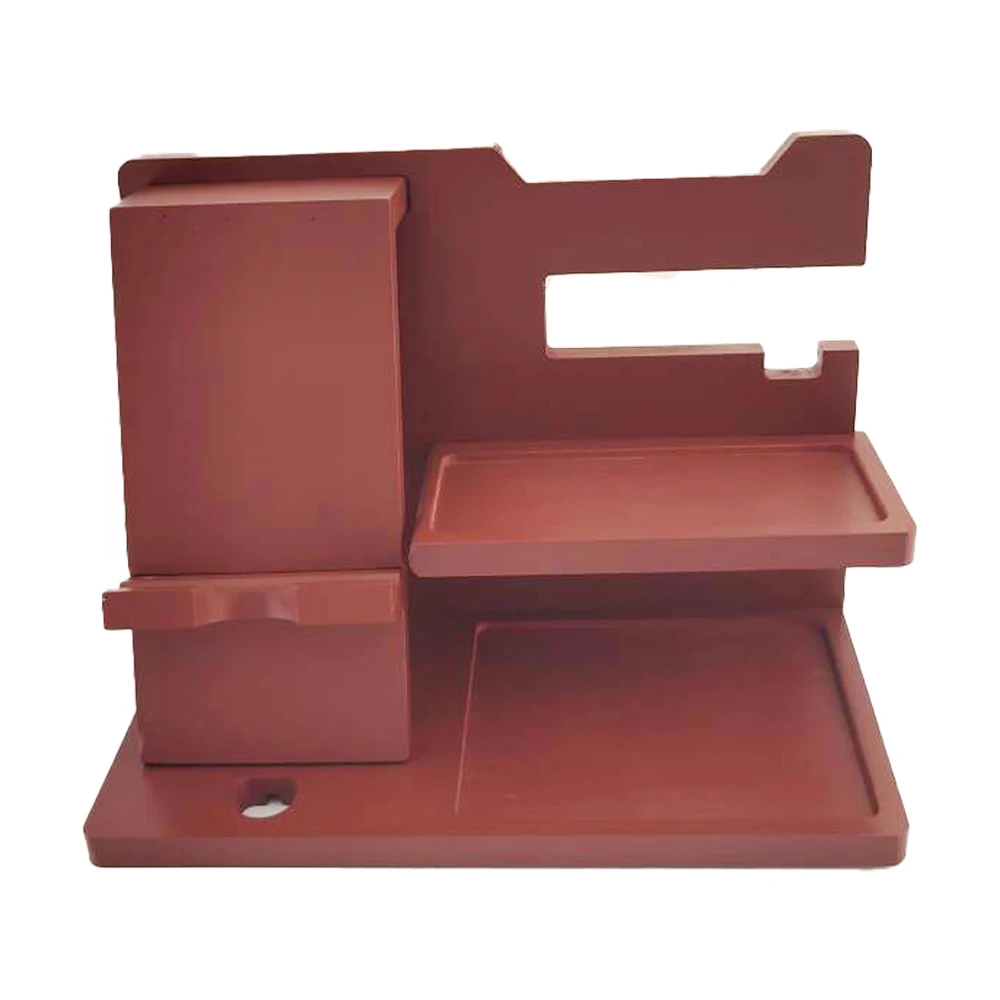 Addreen Wholesale Wood Phone Docking Station Tray One-Piece All-In-One Stand Mobile Phone Holder Storage Polished
