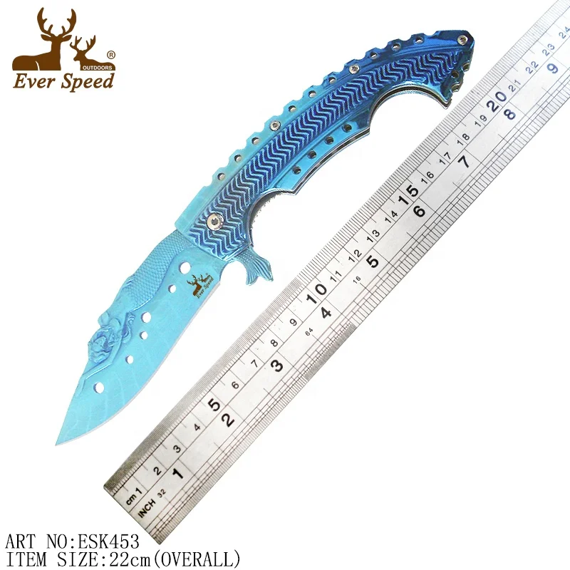 ESK453 high quality sharp blade camping pocket folding tactical knife survival