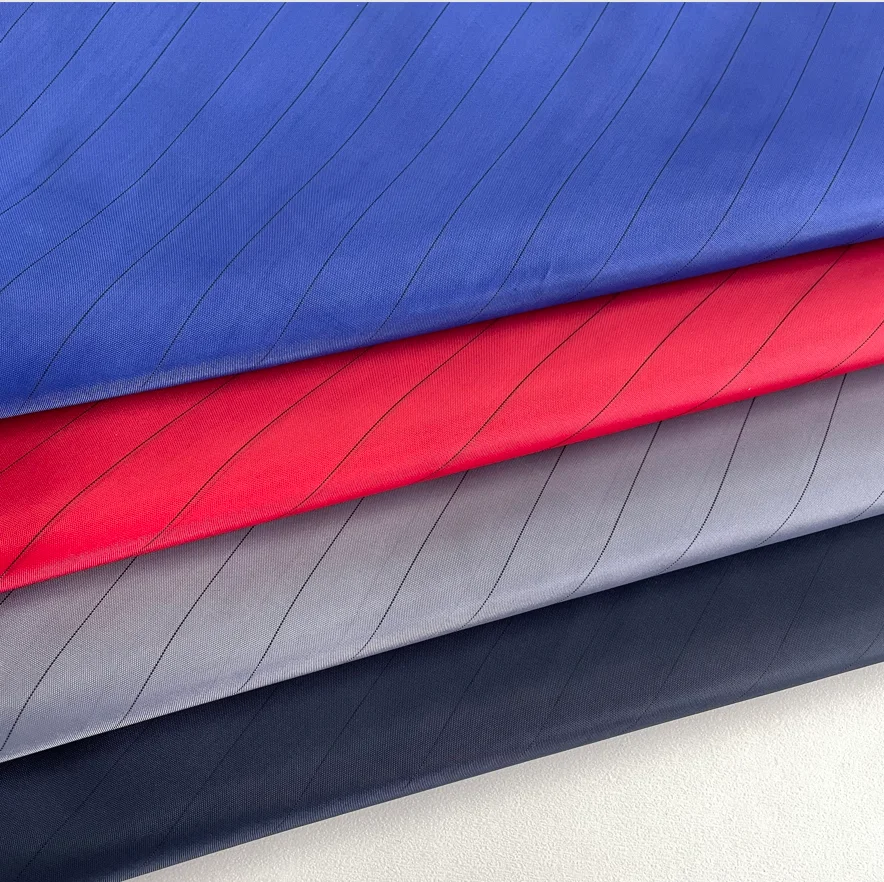 Заводская изготовленная на заказ Антистатическая переработанная полиэфирная тафта полоса t210 тканая подкладочная ткань oem