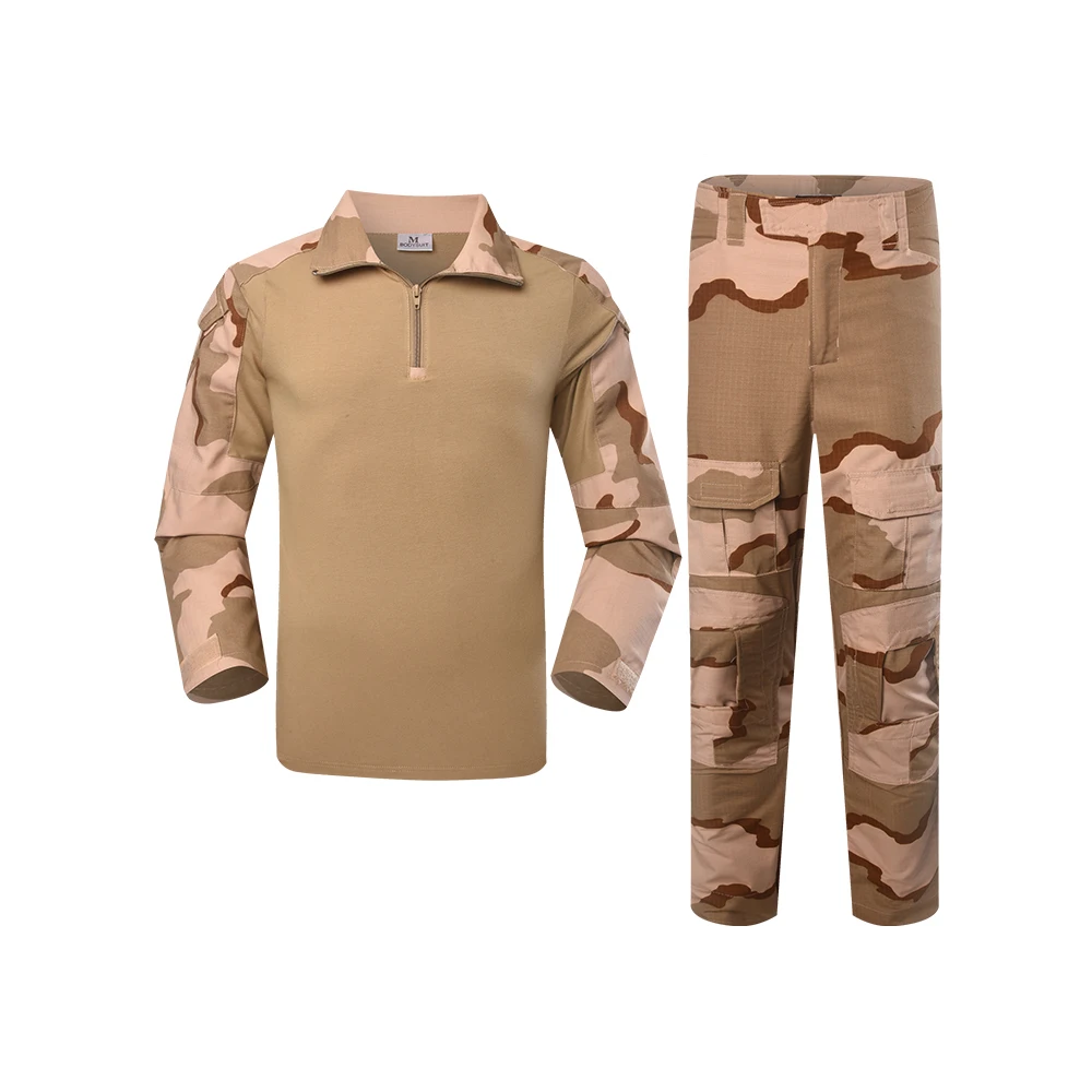 Desert Three color camouflage ACS Combat suit 65% polyester 35% cotton with 100% cotton shirt for training tactical uniform