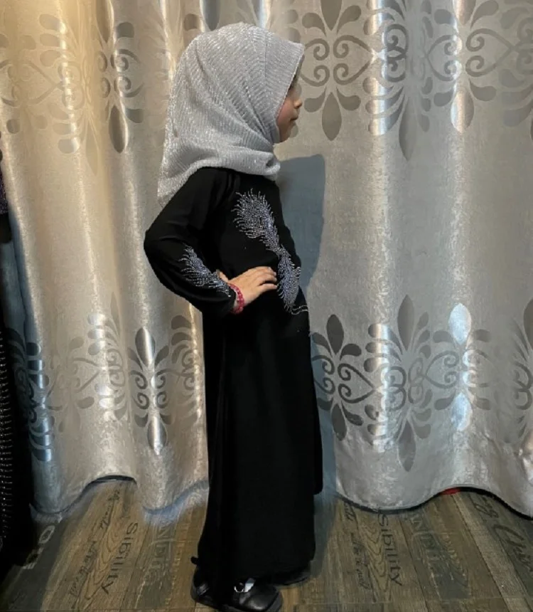 Оптовая продажа мусульманские халаты abaya Марокканское платье детское длинное макси для девочек мусульманская одежда