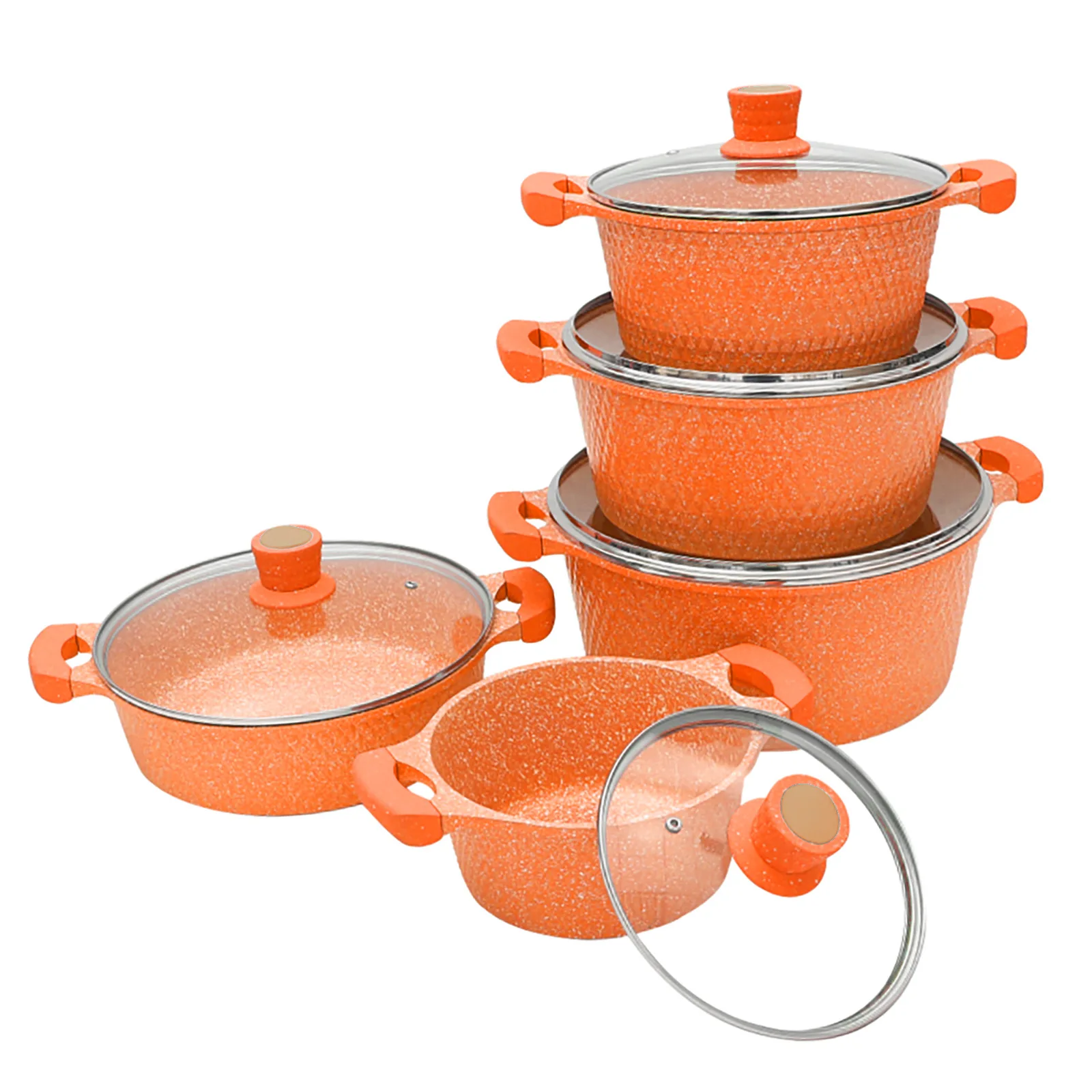 High temperature resistance Eco-friendly Long-lasting Nonstick Cookware Sets Aluminum Cooking Soup Pot