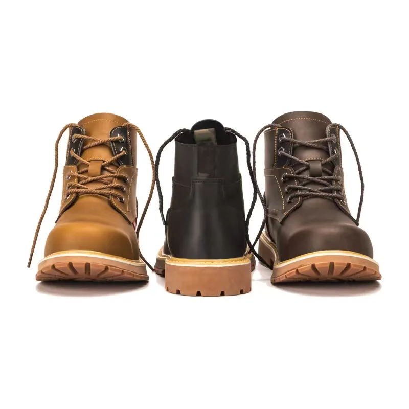 THREEDIV New Sale Man And Woman Seasons Work Breathable Steel Toe High Ankle Safety Boots