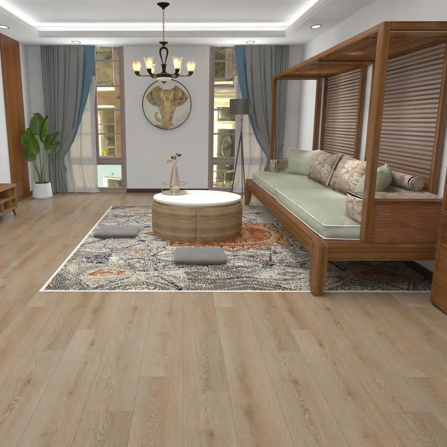 Factory Price New Design Not Self Adhesive Decorative pvc decorative floor laminating film epoxy resin floor paint film