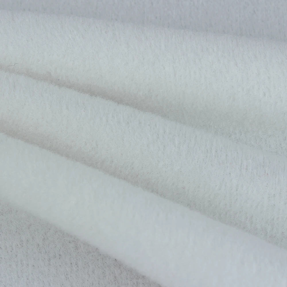 adhensive fabric wholesale polyester  loop back knitted  fabric for mops