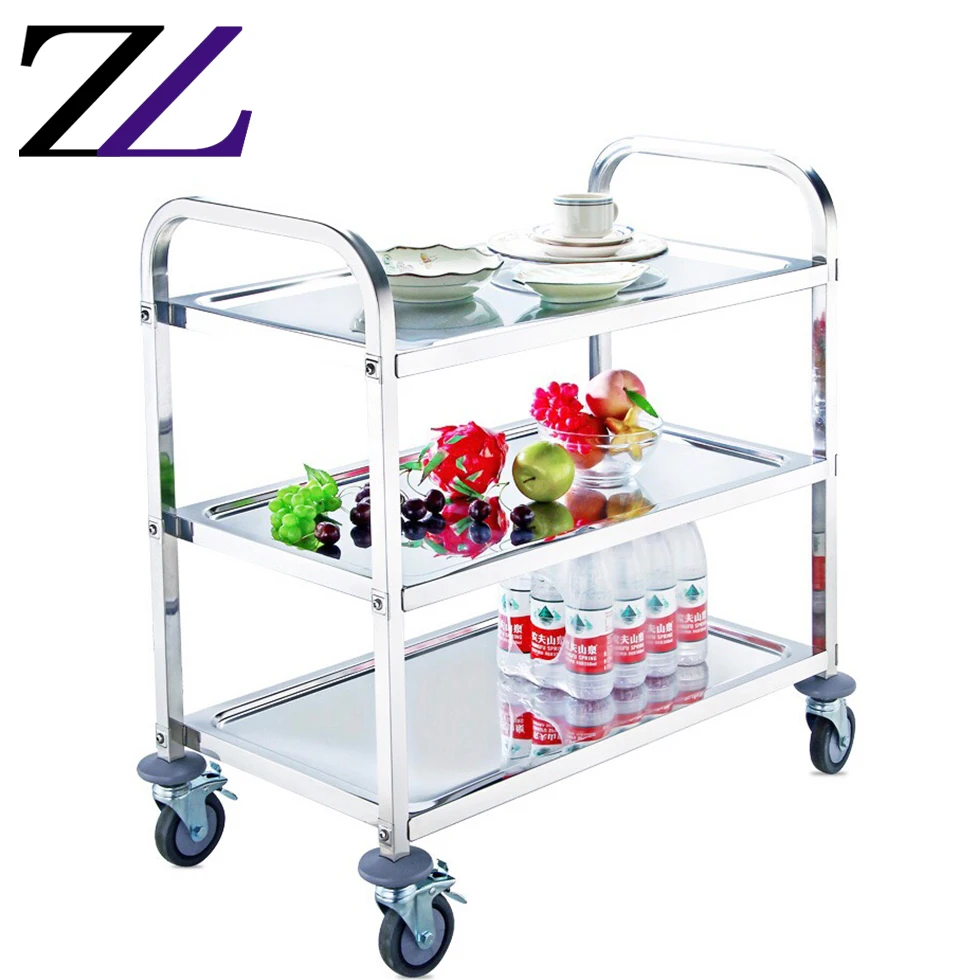 Удобство колеса 4 слойные Бесплатная доставка 5 ярусов сервис hospitalfoodtrolleys нержавеющая сталь Кухонная Тележка для еды отель сервировочный столик на колесиках класса