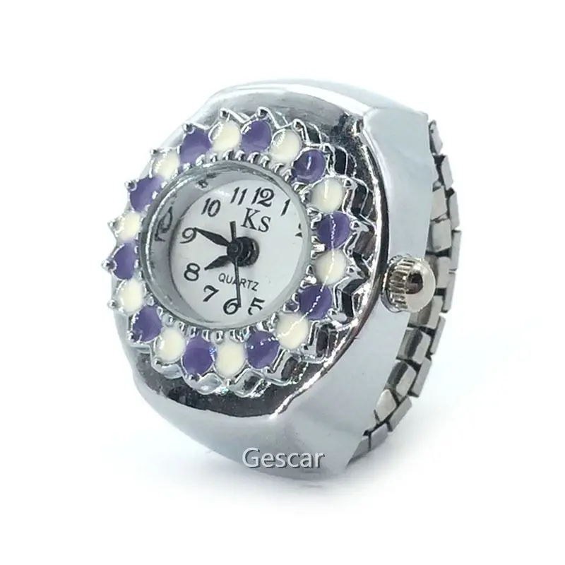 
New Arrival Sunflower Pattern Ladies Ring Watch High Quality Women Alloy Women Ring Watch 
