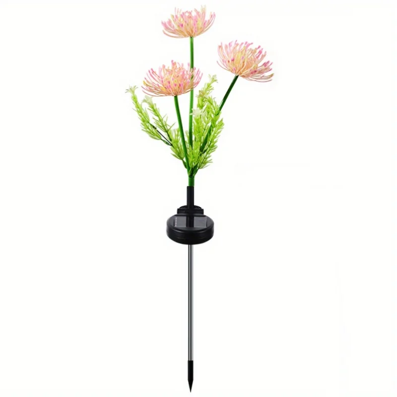 Wholesale Hot Sale Outdoor Garden Pathway Landscaping Lawn Decor Led Solar Powered Flower Lights Chrysanthemum