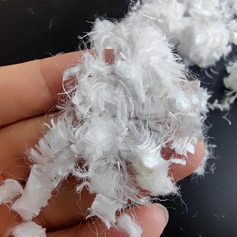 High Performance 1.67D UHMWPE short cutting fiber  12mm high tenacity polyethylene fiber for concrete UHPC ECC