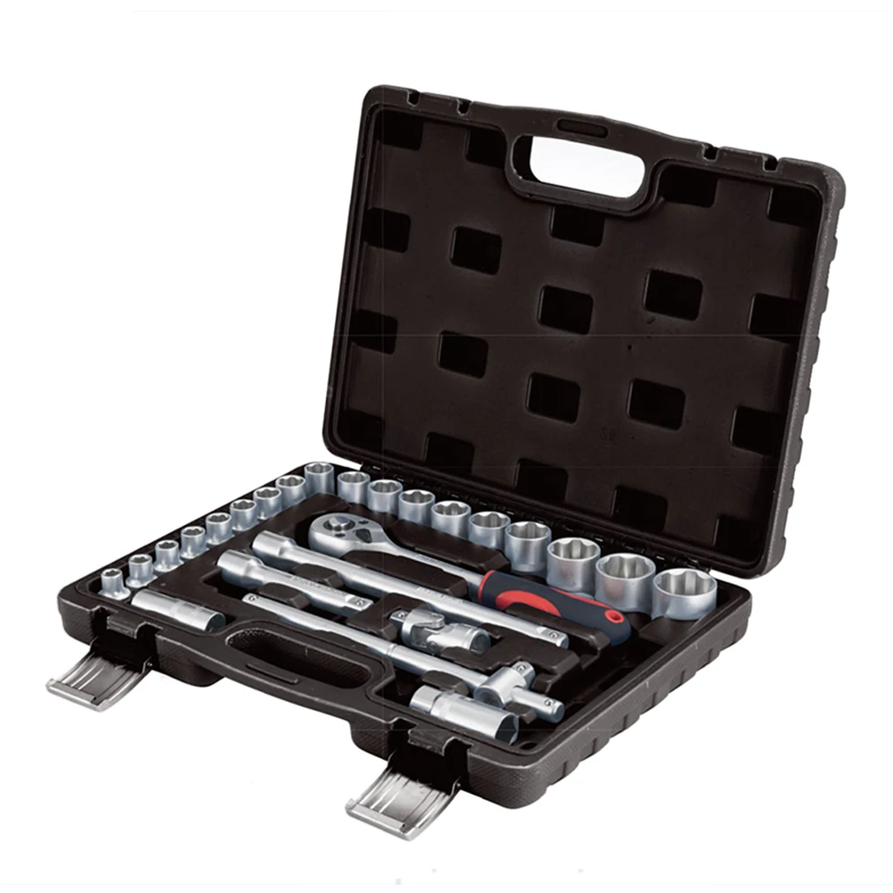 Стандарт ANSI CRV двигателя велосипед ремонту для инструментов 25 шт. 1/2 "dr. Набор торцевых ключей