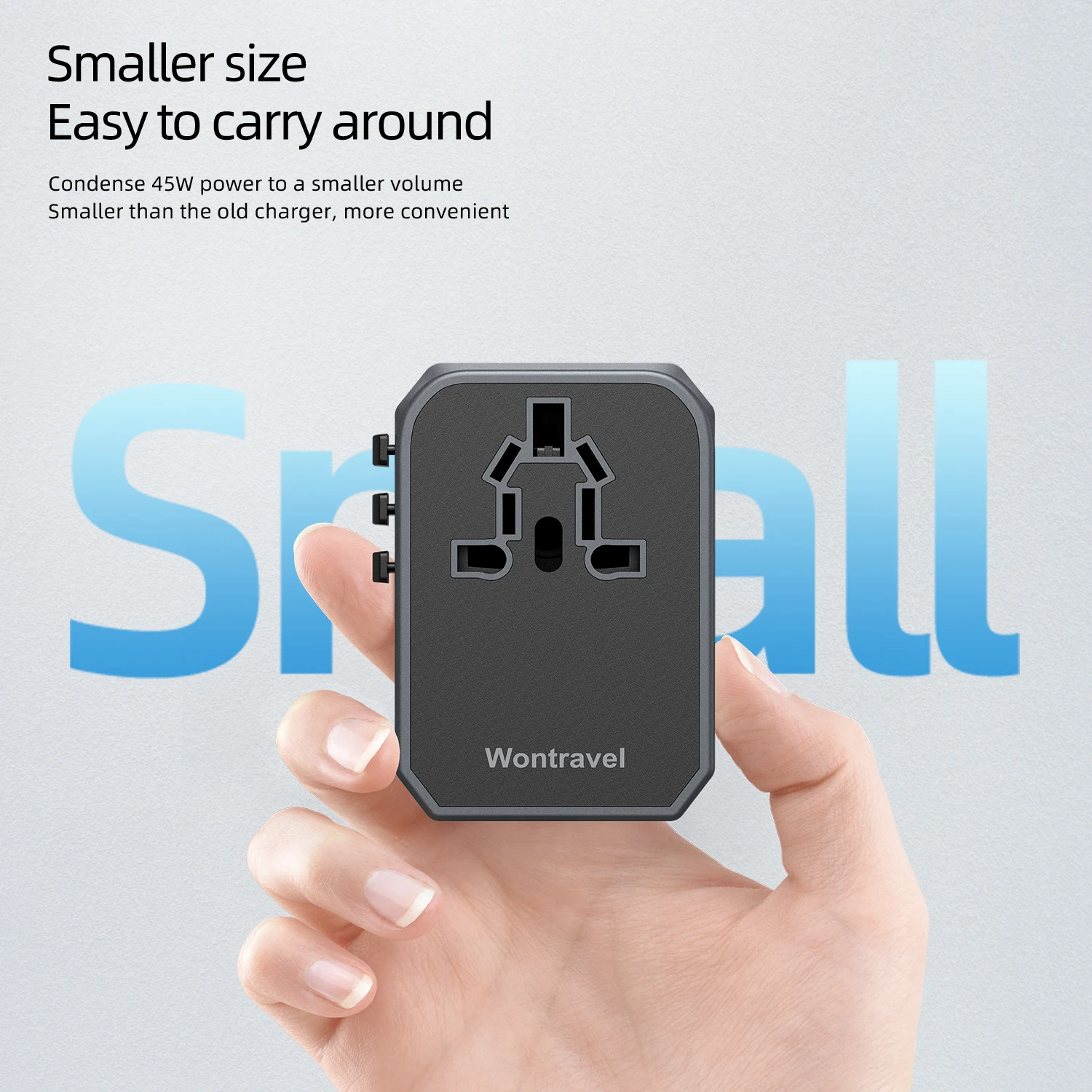 Wontravel Business Gift Item Electronic Product 45W Output Multi Port Quick Charger Wall Switch Socket