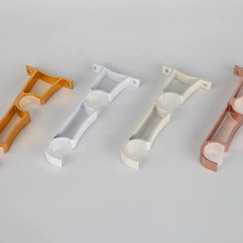 Factory Wholesale Curtain Rod Brackets Top Mounted Ceiling Suspended Bracket Roman Rod Single Holder Base Stand Accessories