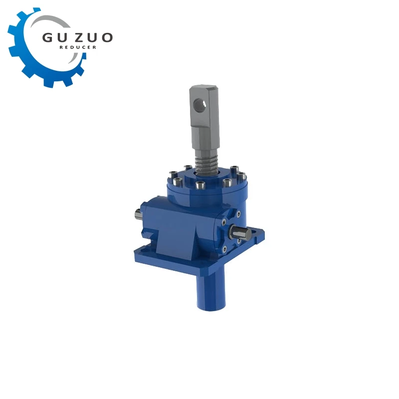 Guzuo New SWL100T Trapezoidal Large Hand Manual Bevel Wheel Lift Worm Gear Screw Jack With Swl Series Rotating Mechanism Rotating Nut