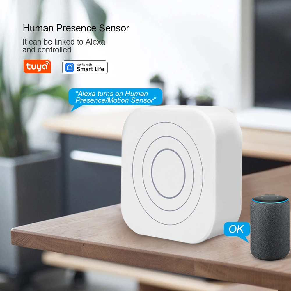 Tuya Smart Millimeter Wave Radar Mmwave Human Presence Radar Sensor BLE Wireless Motion Detection Sensor