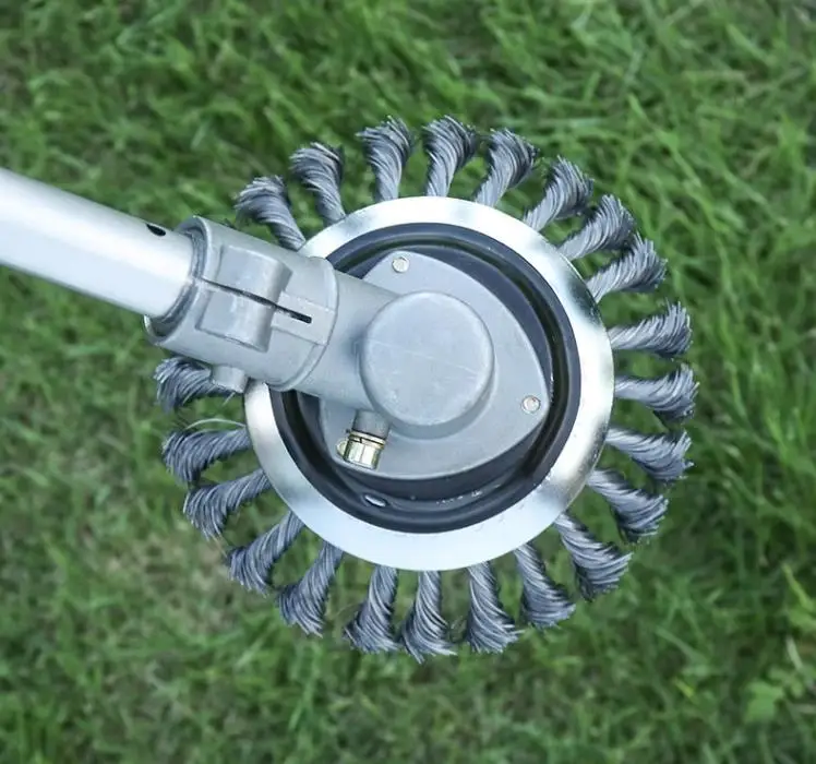 150mm 6 Inch Steel Wire Wheel Garden Weeding Brush Lawn Mower Grass Eater Trimmer Brush Cutter Tools Parts Weeding Brush