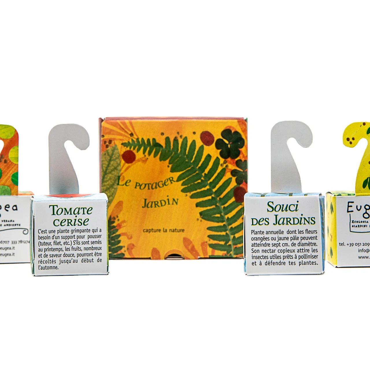 The kitchen garden, Grow your own at home, includes seeds of Cherry Tomato, Climbing peas, Lettuce and Marigold