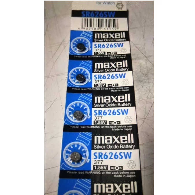 1.55V 377 SR621SW AG1/4 D364 SR63 V379 626 1.55V Silver oxide Coin Cell Batteries For watch toy MADE IN JAPAN