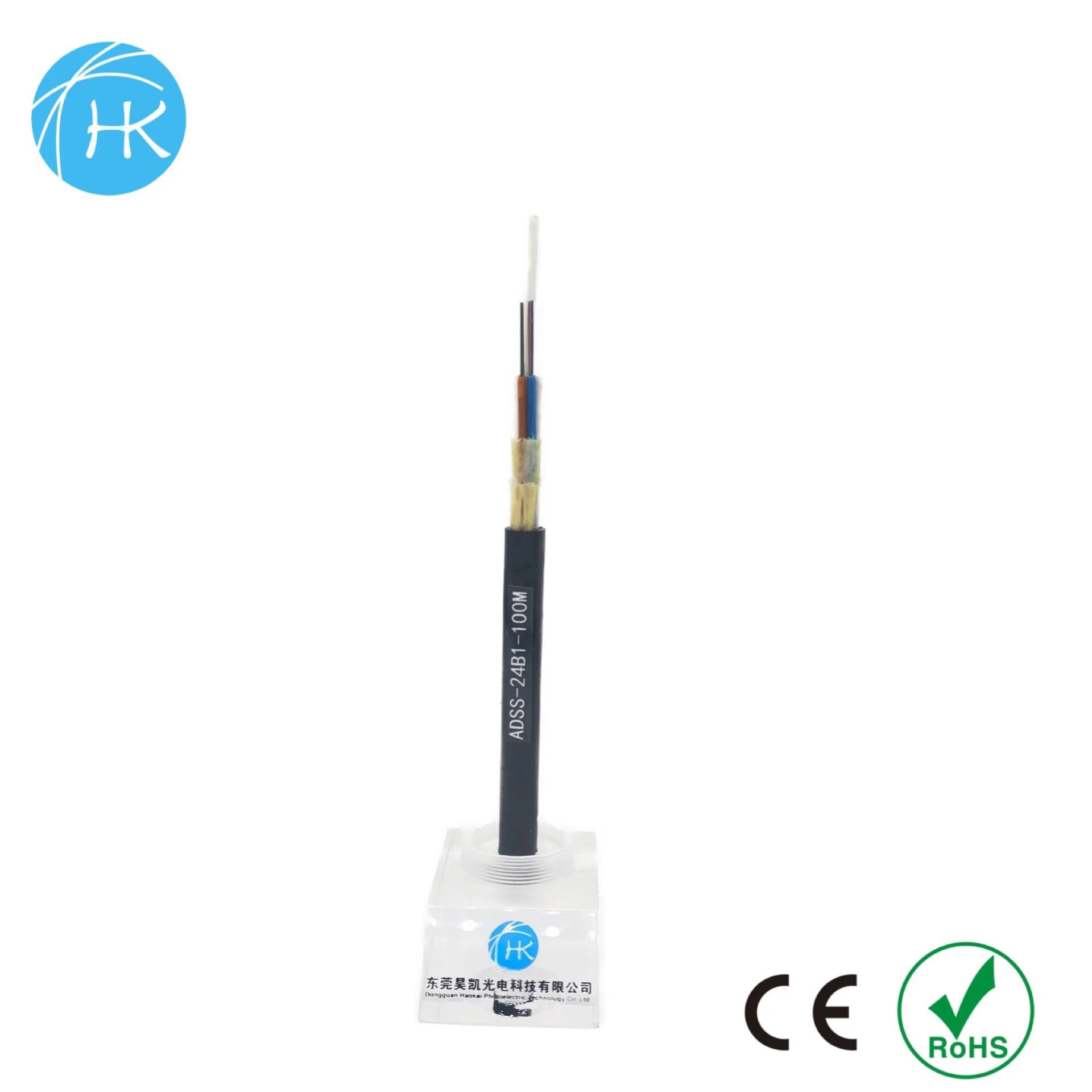 Single Mode 144 2 24 4 6 8 Adss Outdoor Price Per Meter 12 Core Fiber Optic Cable