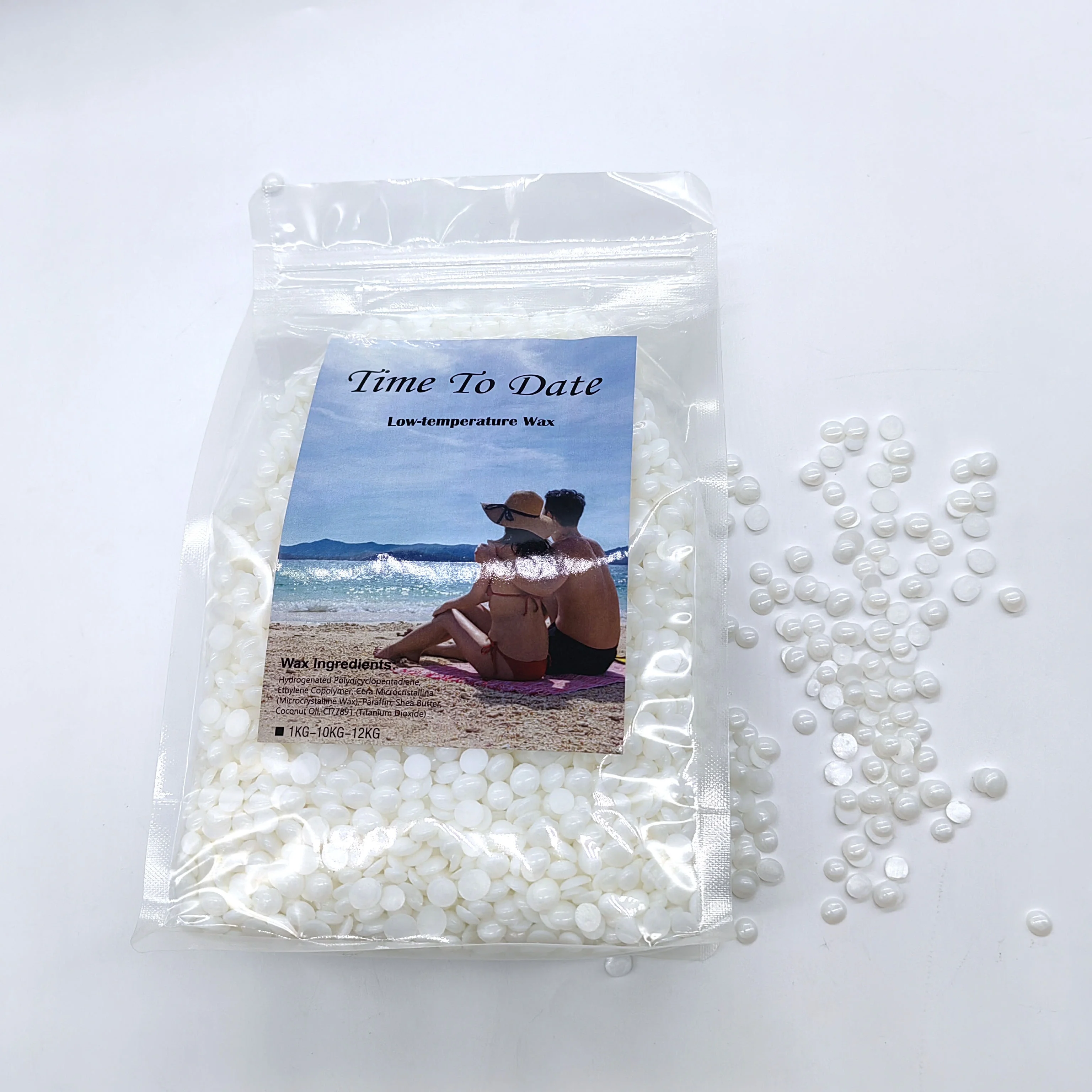 1kg low melting point crystal strong viscosity elasticity paperless rosin-free Hypoallergenic Hard Wax Beads For Sensitive Skin