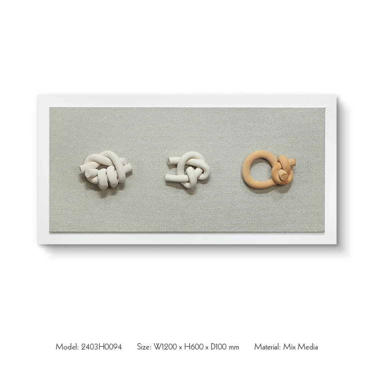 Luxury Modern Interior Wall Decor Creative Design Mixed Media Hanging 3D Sculpture for Hotel Villa Project