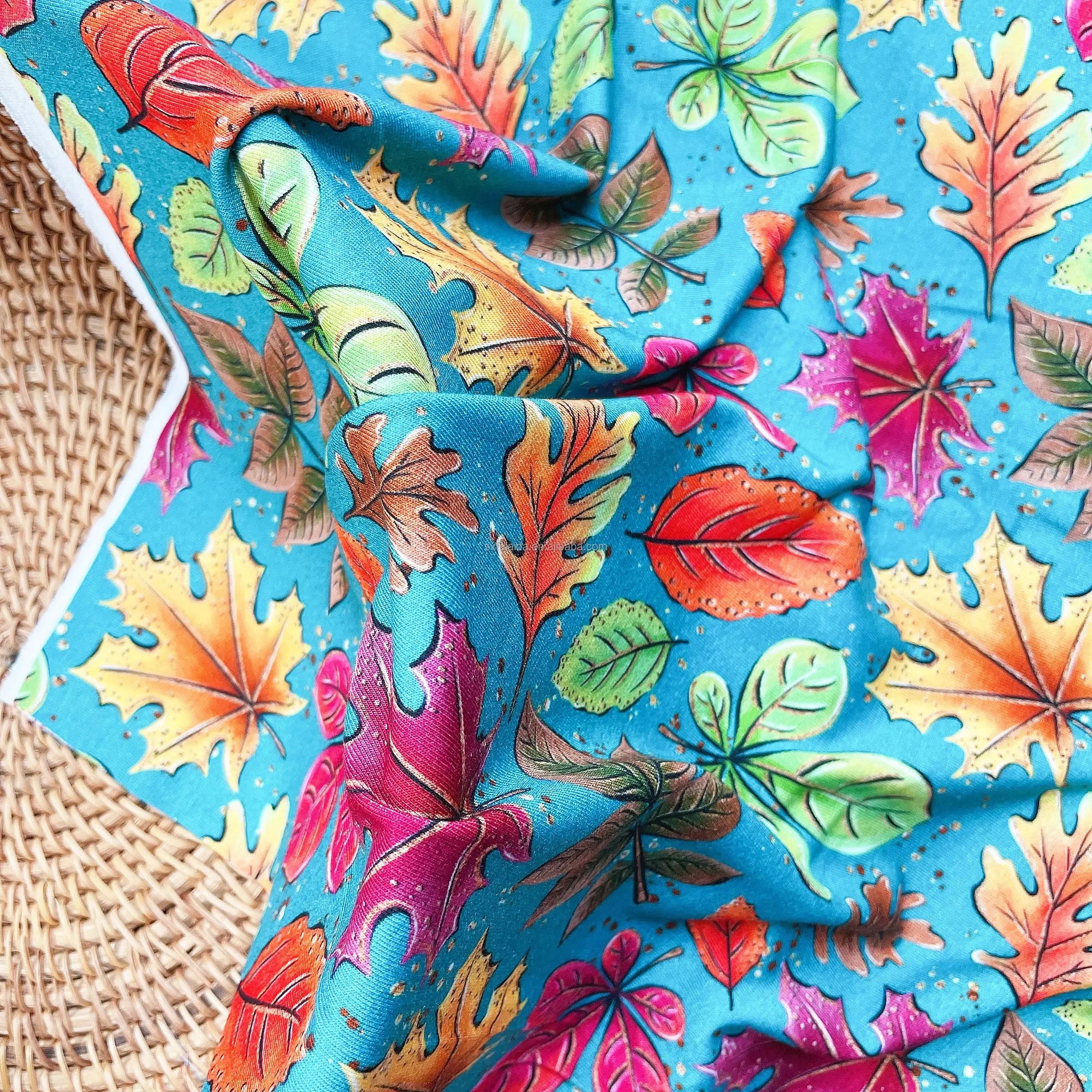 Lightweight Stretch Digital Cartoon Printing Thin Customized Organic Bamboo And Cotton Fabric Telas De Algodon Textiles