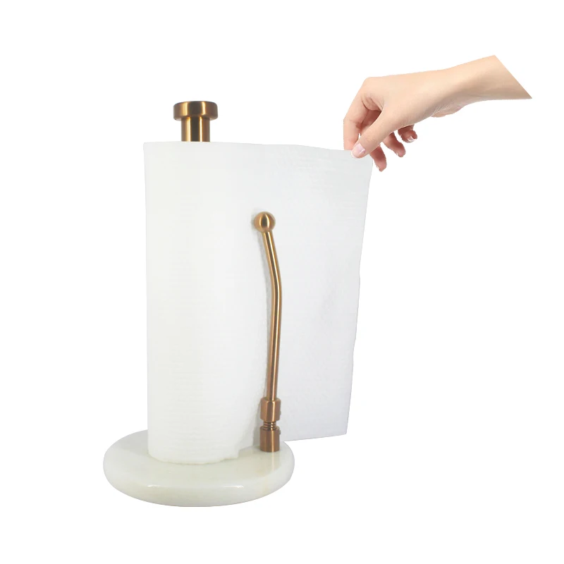 new arrived toilet paper roll holder paper towel holder kitchen modern paper towel dispenser with marble base