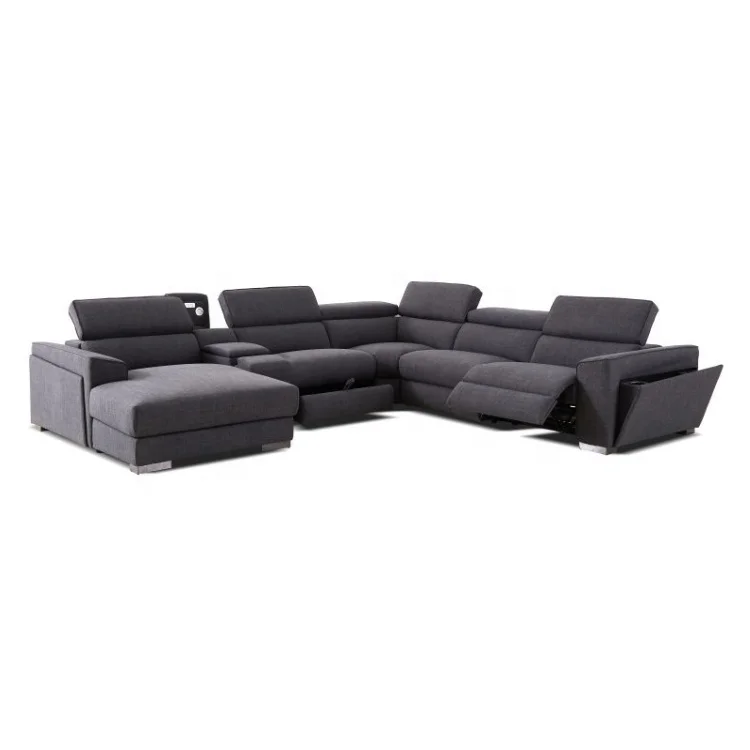 MANWAH CHEERS Wholesale Sectional  Modern Relaxing Fabric Recliner Couch Living Room Sofa With Chaise Lounge
