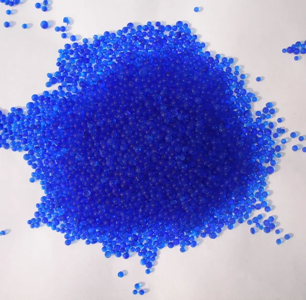 Chemical Auxiliary Agent Blue Silica Gel Bead Raw Materials in 2-4mm