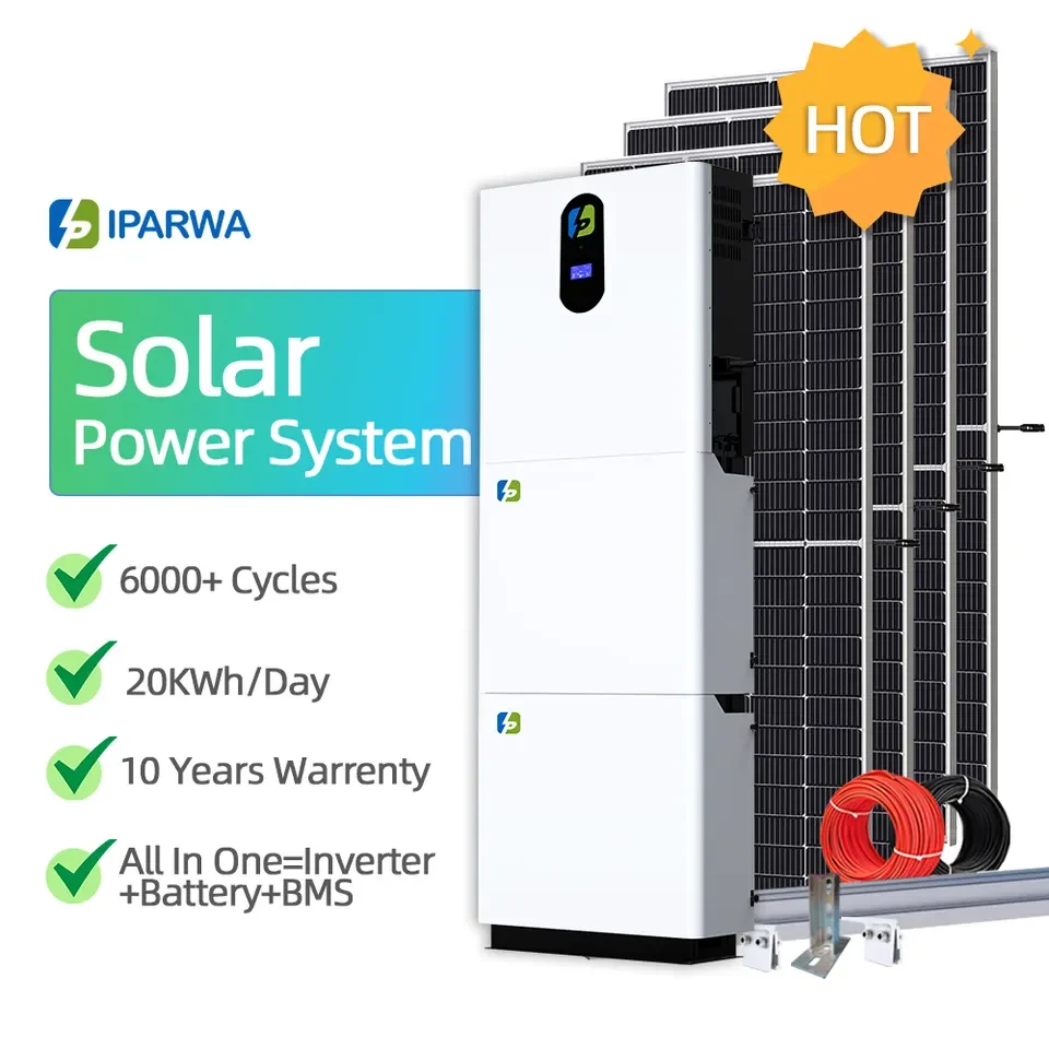 IPARWA SA Warehouse in Stock Complete Solar Kit Energy System Solar Panels Lifepo4 Battery 5/10/15/20 kwh Solar Related Products
