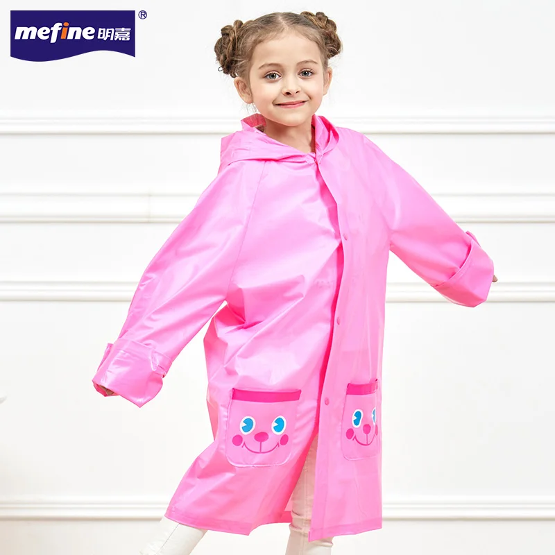 Factory Direct Sale Waterproof Raincoat Cartoon Style Kids Rain Poncho