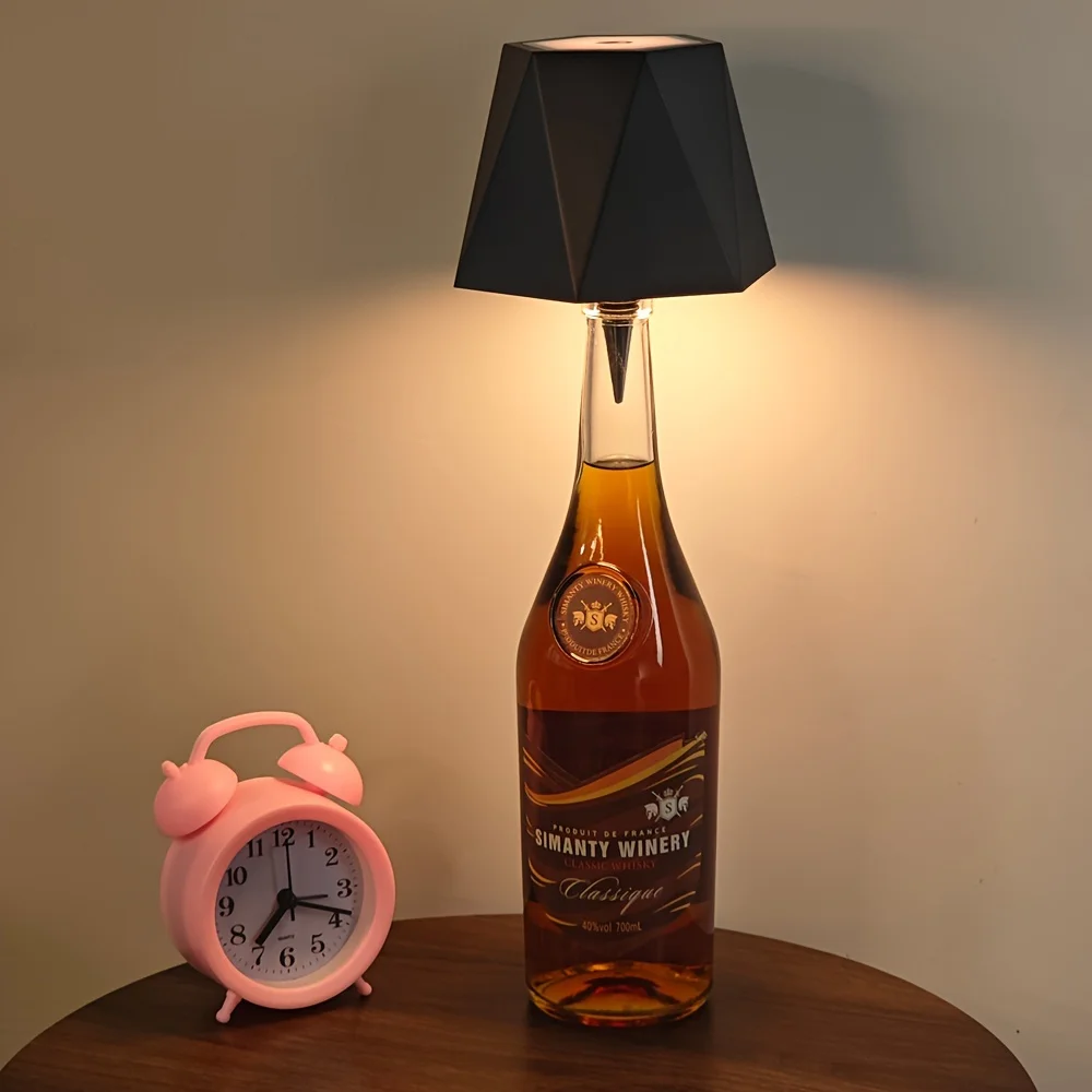 Creative Wine Bottle LED Lights For Bar Restaurant Decoration Cordless home decor Bottle Cap Table Lamp Rechargeable table lamps