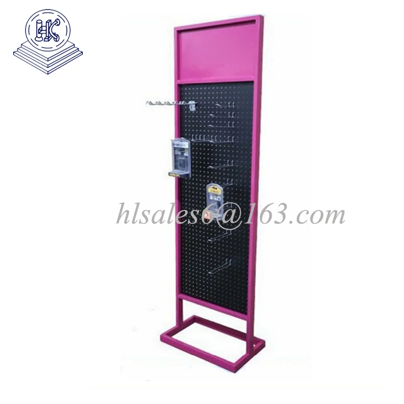 Gift Shops Metal Magnet Stickers Hair Accessories Pegboard Display Stand Rack Retail Steel Fixture