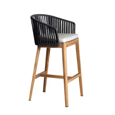 Outdoor Barstool Leisure bar-stool balcony outdoor rattan chair outdoor restaurant and cafe Internet celebrity bar stool