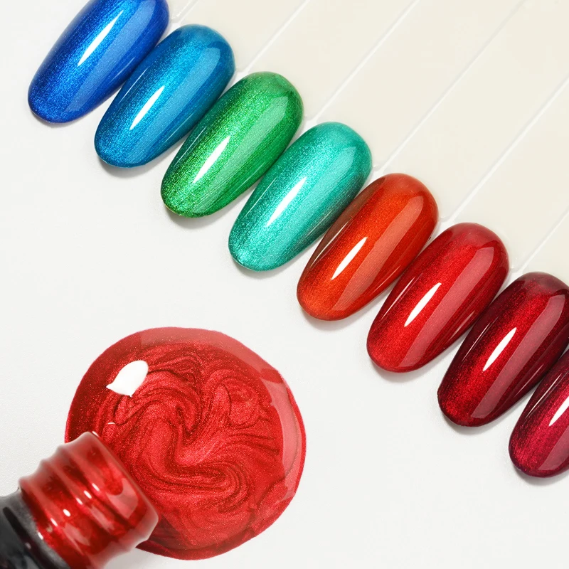 ICE NOVA Ti-Metallic Gel Metallic Nail Art Beauty Super Bright French Silver Metallic Gel Polish Chrome Paint Nail Art