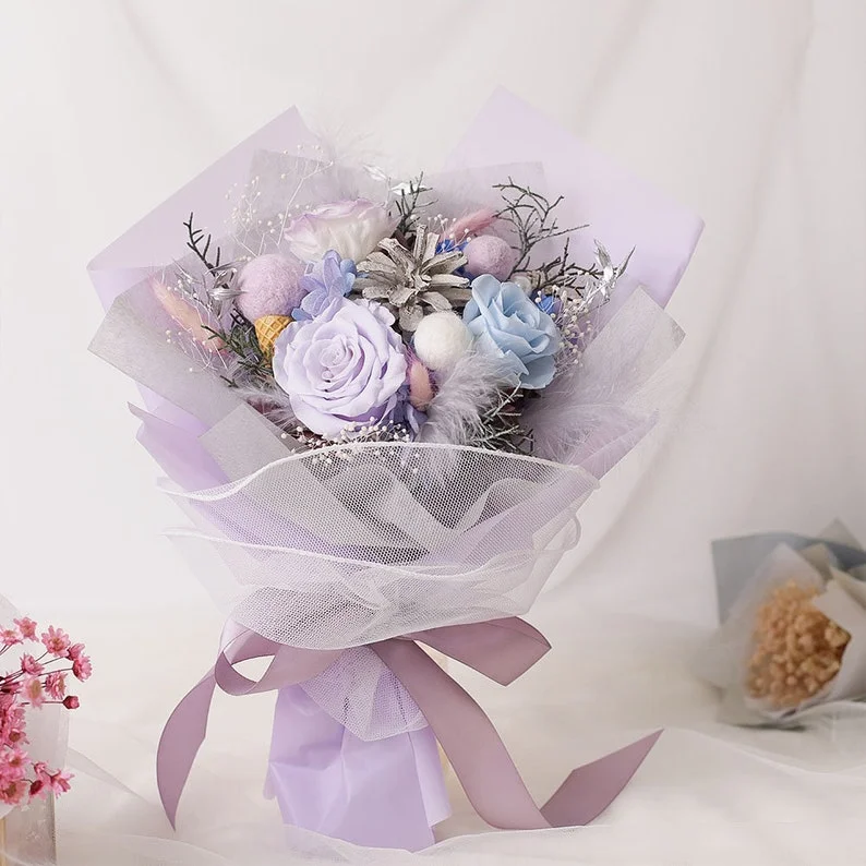 Sumflora factory wholesale  beautiful real dried flowers  bouquet with wedding gift