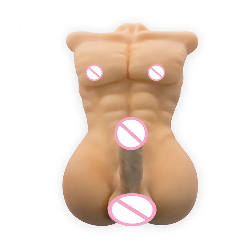 Real Half Body With Dildo Toy For Woman Realistic Real Hard Dildo Soft Muscle Skin Big Masturbation