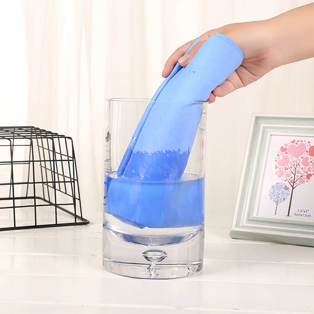 Eco-friendly Reusable Cleaning Cloth PVA Shami Towel Tube Pack Deerskin Cloth Suitable for Car Washing and Cleaning Vehicles