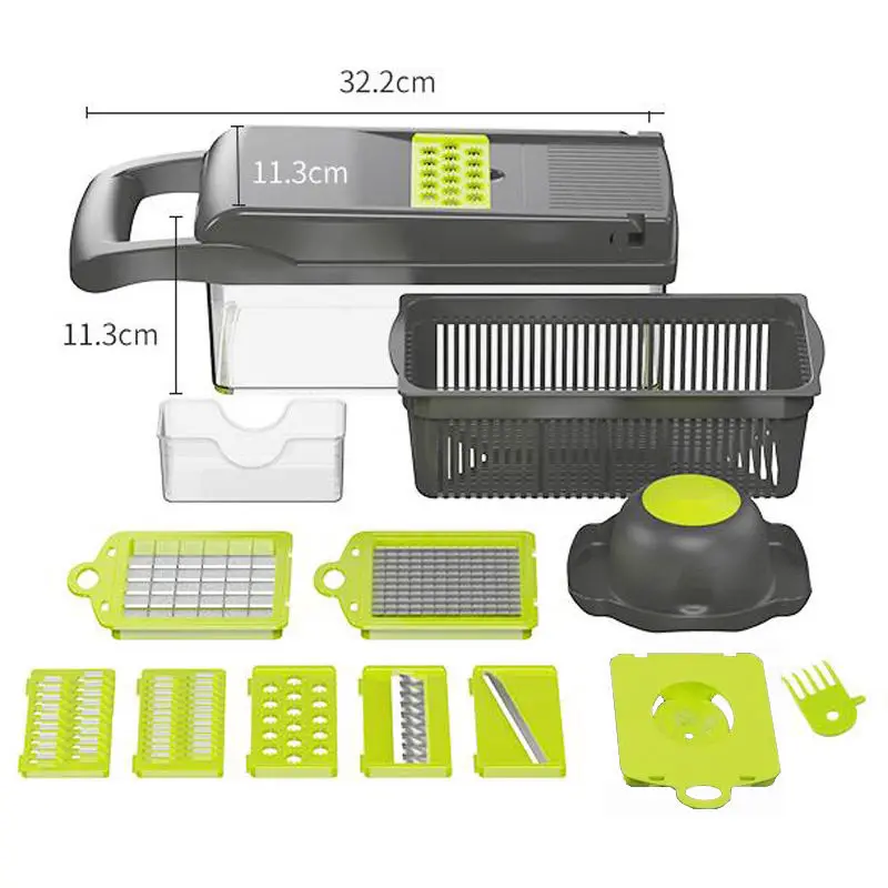 Amazon Hot Selling Multi-Function Gadget Vegetable Chopper Dicing Shredding Slicing Kitchen Tool Grater Vegetable Cutter