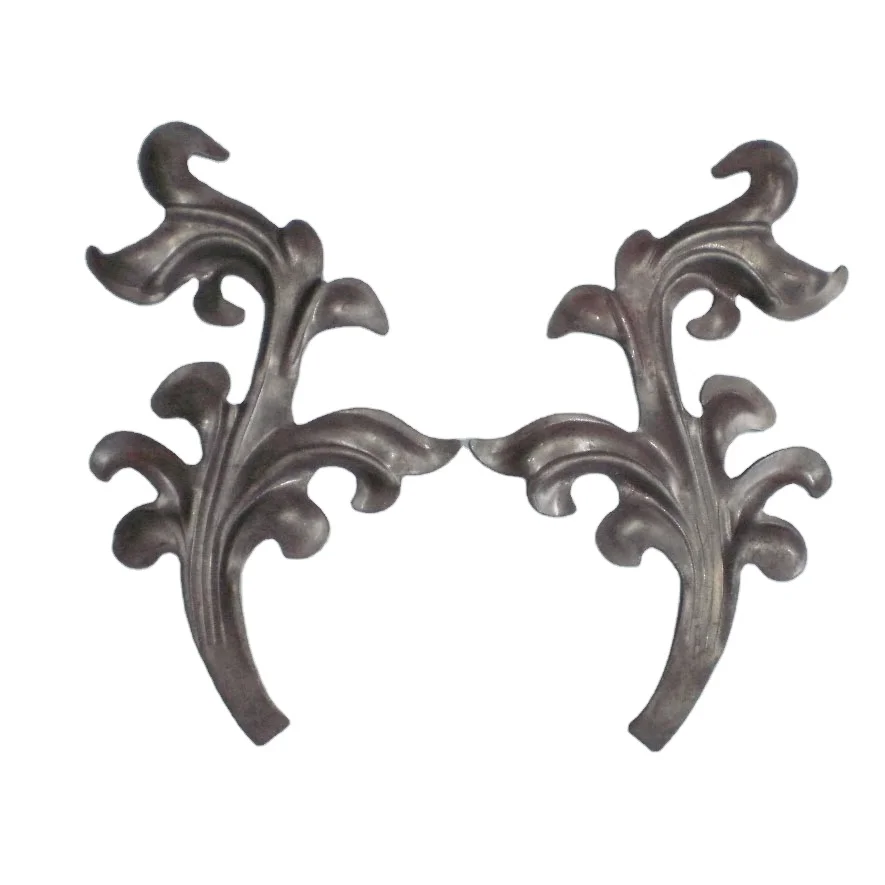 China factory components wrought iron flowers and leaves cast iron for gate