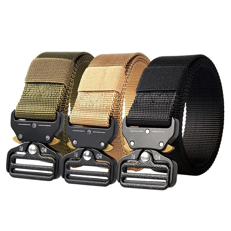Outdoor nylon webbing tactical belts, rugged armor, OEM adjustable personnel combat mission kit supplies