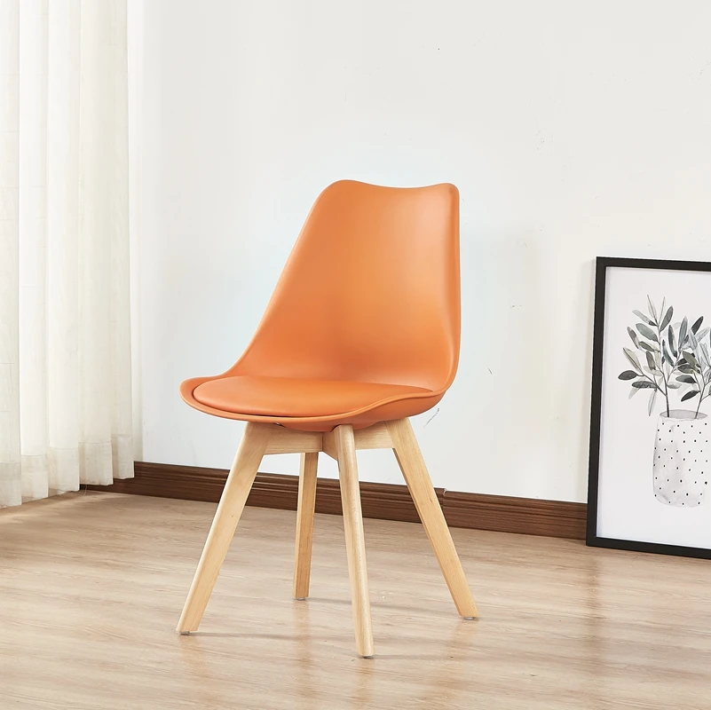 2020 new design with wooden legs white plastic chair dining  for event