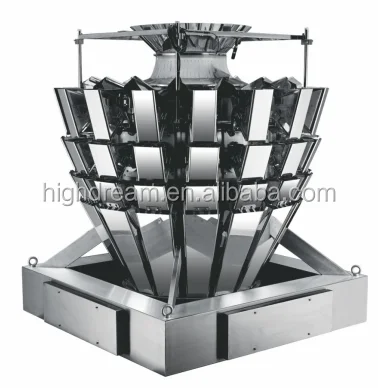 Multihead Weigher Automatic Packing Machine System For Peanuts/rice/snack/sugar