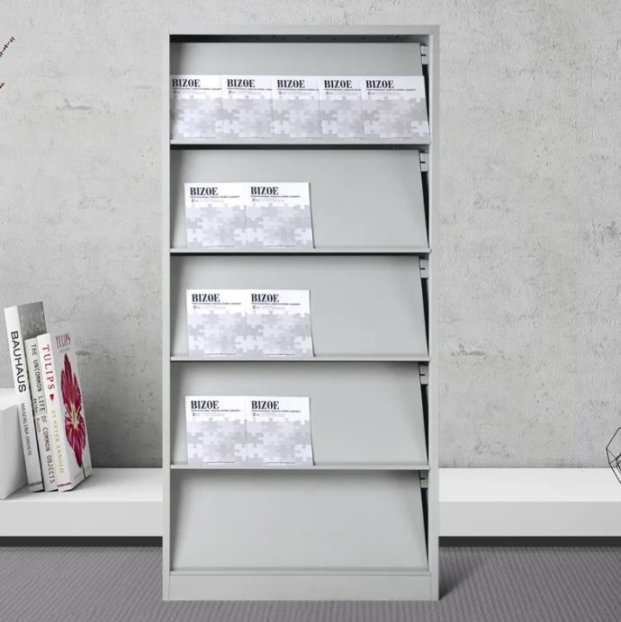 Book Racks Journal Rack Steel Magazine Shelf school Library Newspaper Iron Bookshelves Reading Room Wholesale of Book Rack