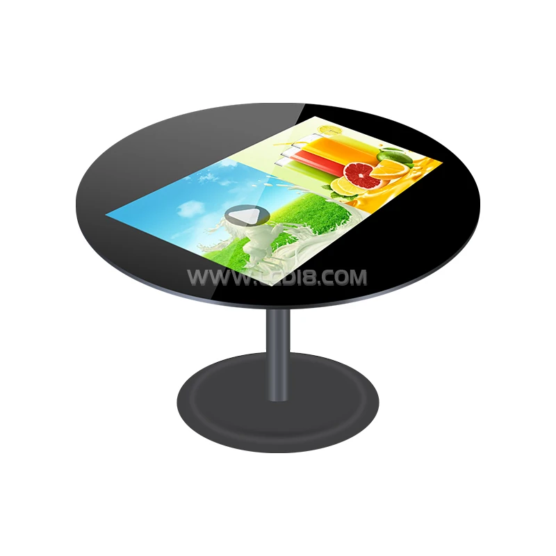 21.5 32 43 inch round interactive multi touch screen table smart Waterproof Interactive Table LCD  Indoor coffee table display