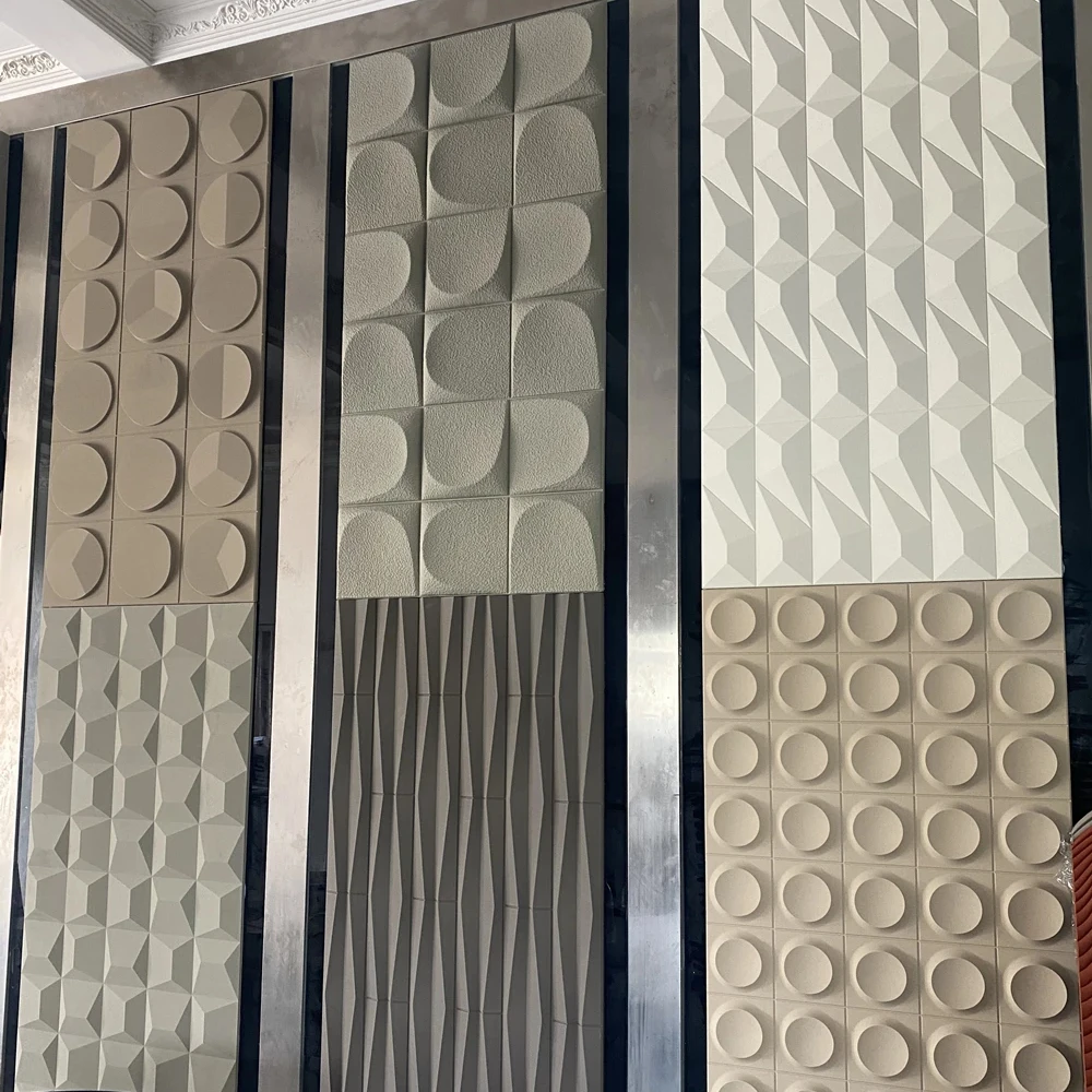 Sonsill 1200*600mm PU stone panels mushroom flow wave rock stone 3D decoration Polyurethane Stone Panel