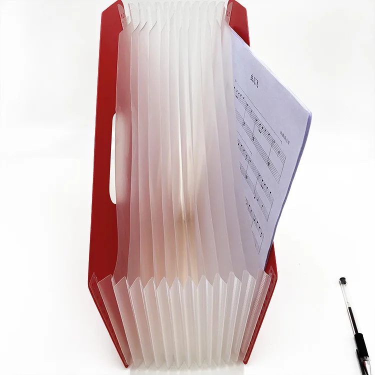 Custom Plastic Expandable A4 File Folder Pocket Folder Document Keeper Portable Storage Bag Organization File