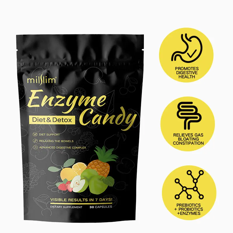 Wholesales Healthcare Plant Extract Enzyme Candy Fat Reduce Enzyme Powder Natural Slimming Fruit And Vegetable Enzyme Tablets