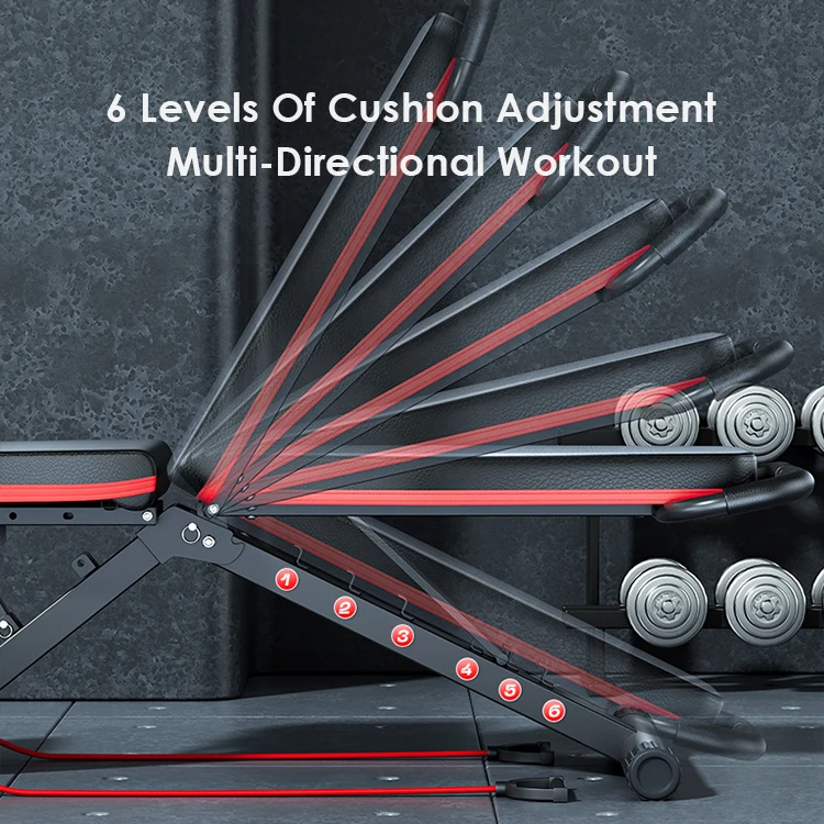 ZHOYA SPORT Commercial Gym Bench Flat Durable Fitness Multi Function Gym Fitness Equipment Home Use Adjustable Dumbbell Bench